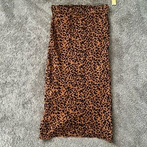 Leopard Print Women's maxi skirt sweater skirt